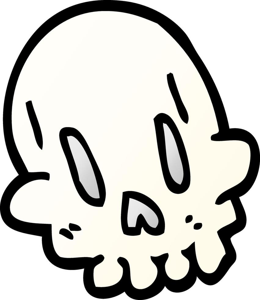 cartoon doodle funny skull vector