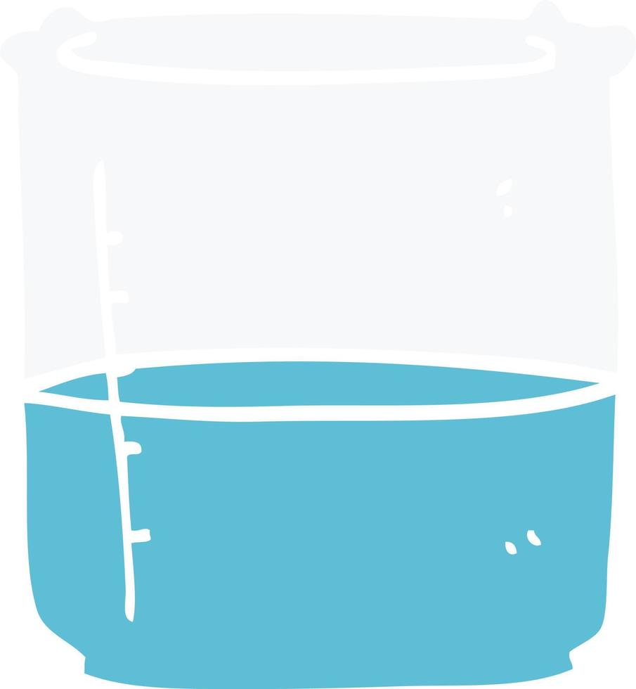 caricatura, garabato, ciencia, vaso de precipitados vector