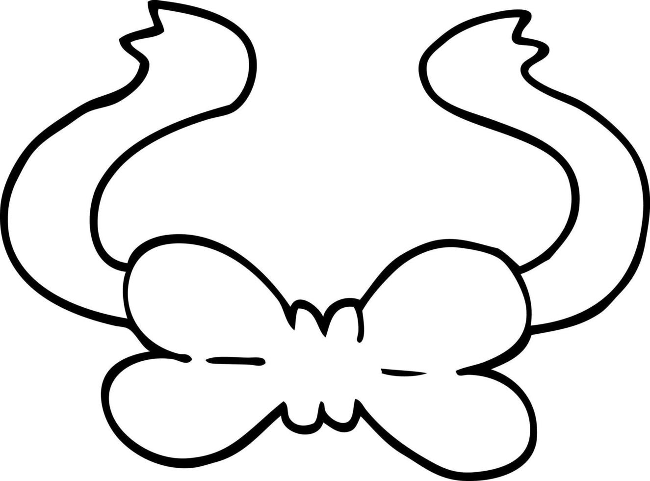 line drawing cartoon bow tie vector