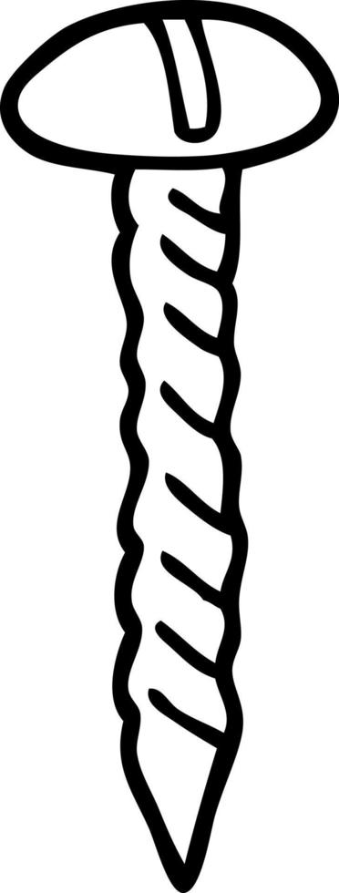 line drawing cartoon metal screw vector