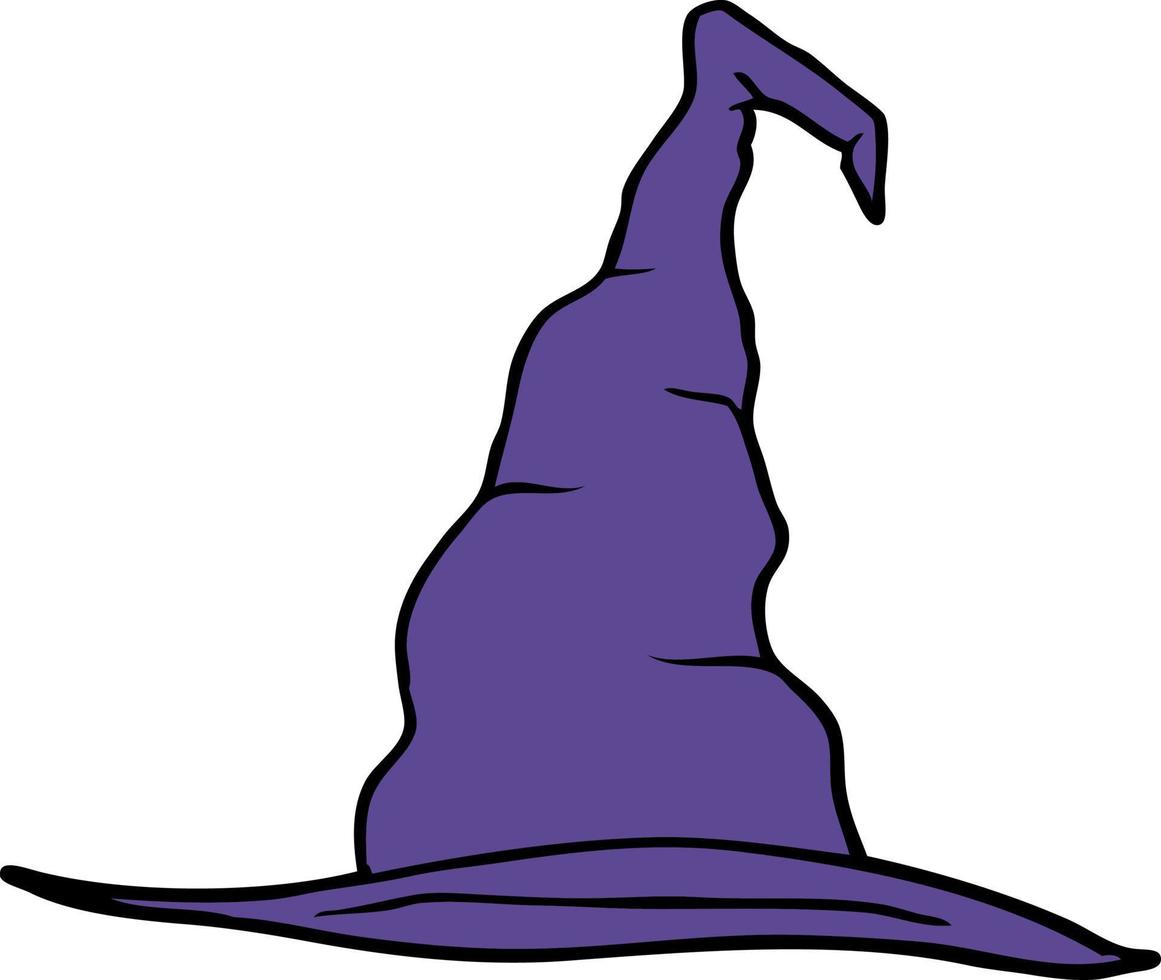 cartoon doodle witch hat vector