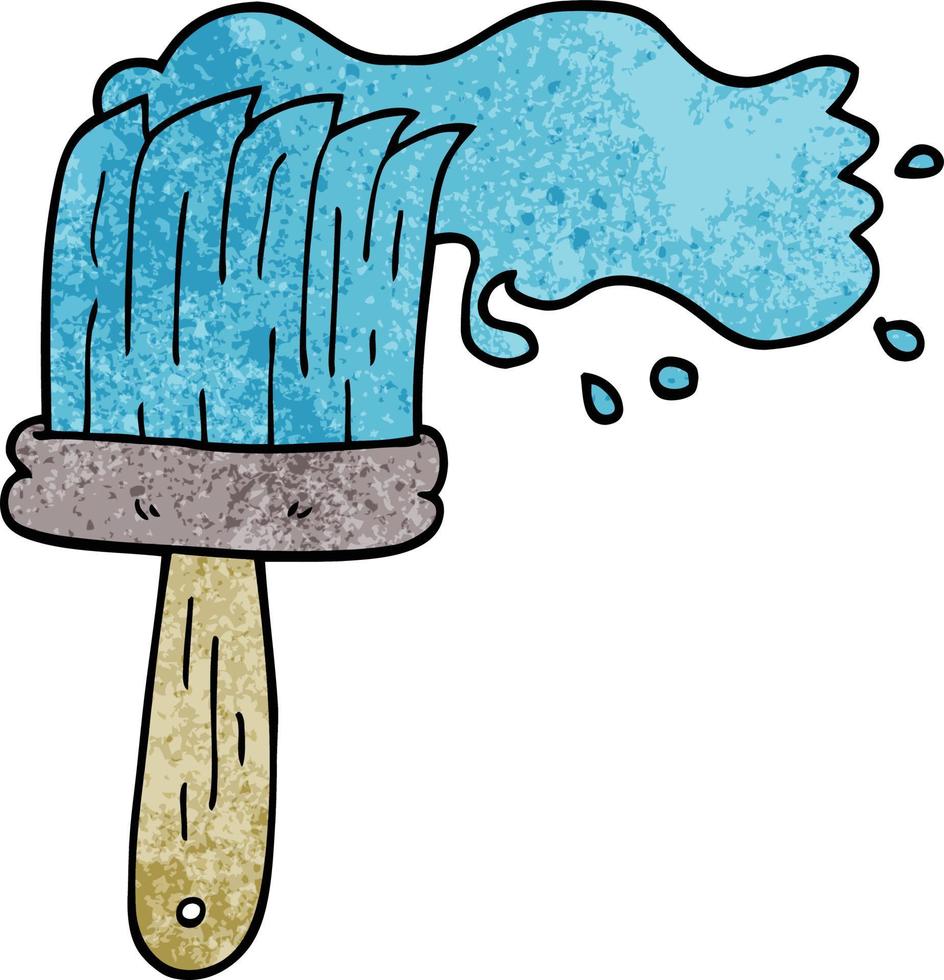 cartoon doodle paint brush vector
