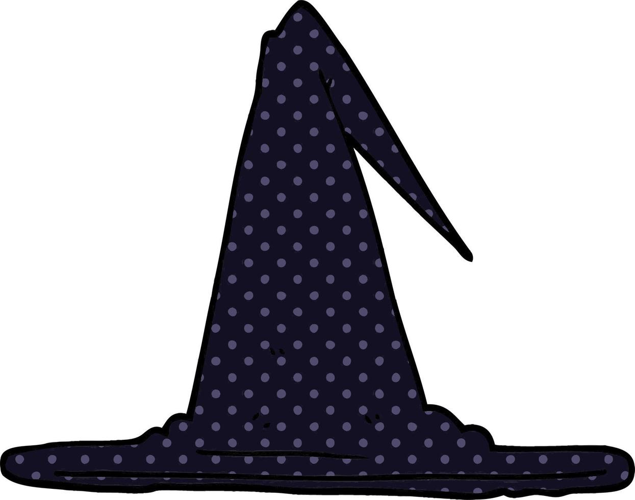 cartoon doodle witch hat vector