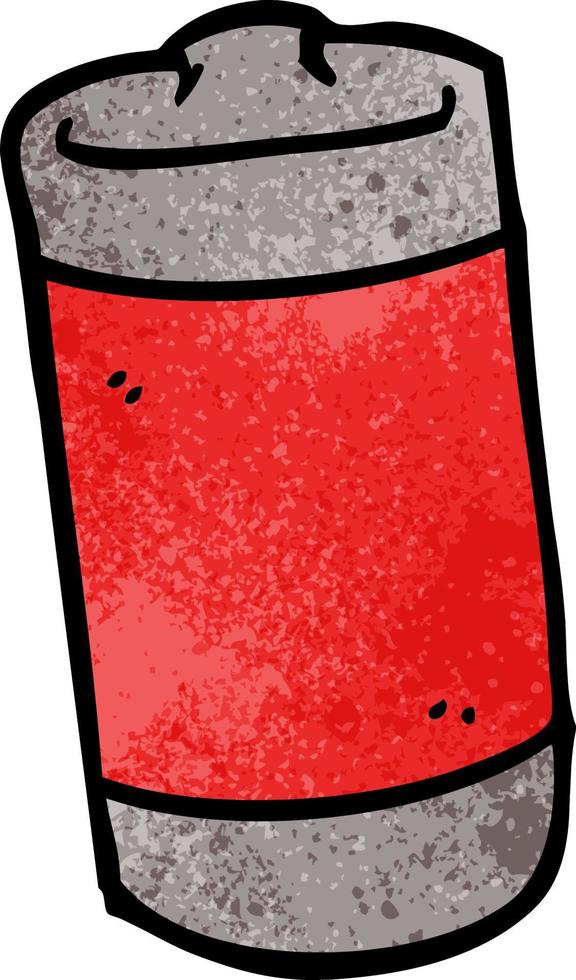 cartoon doodle battery vector