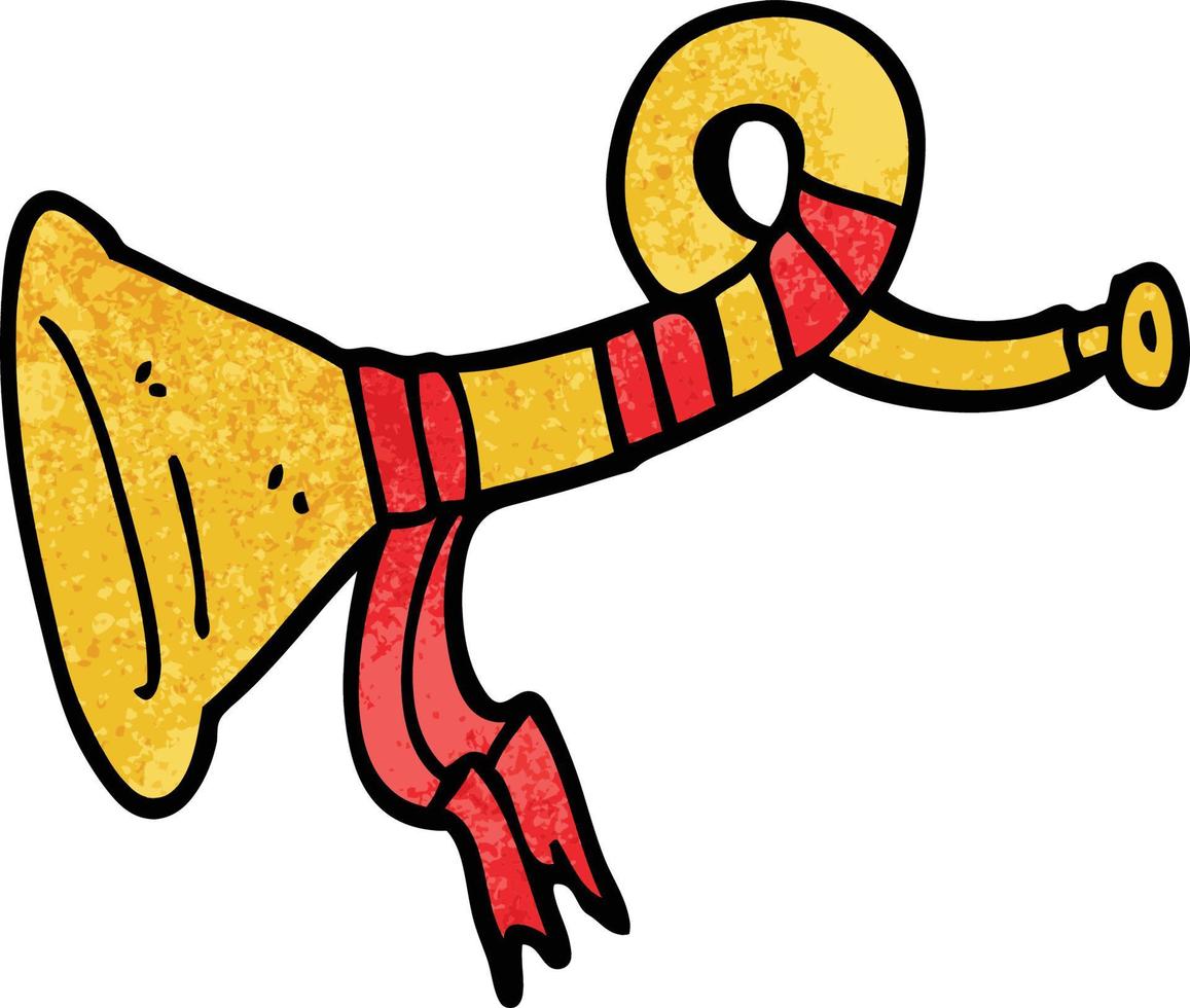 cartoon doodle curled horn instrument 12136777 Vector Art at Vecteezy