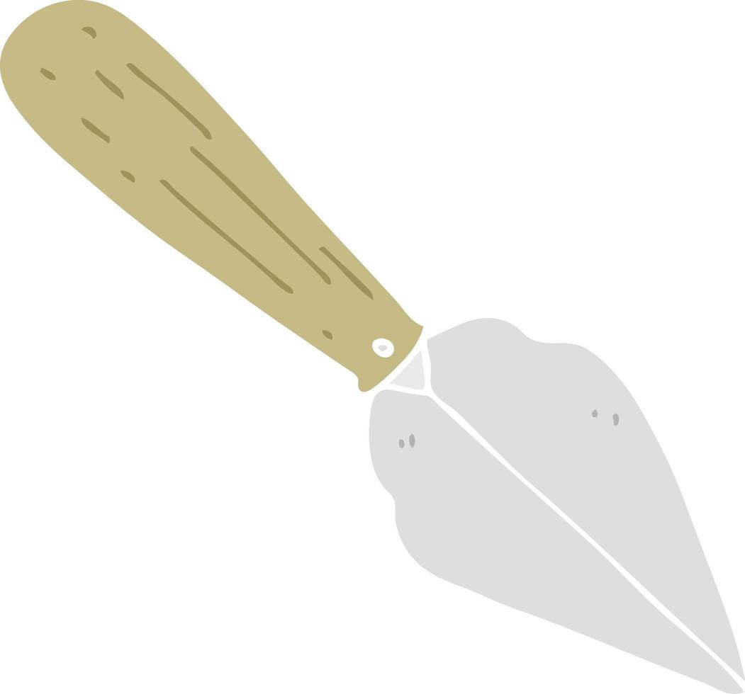 flat color style cartoon garden trowel vector