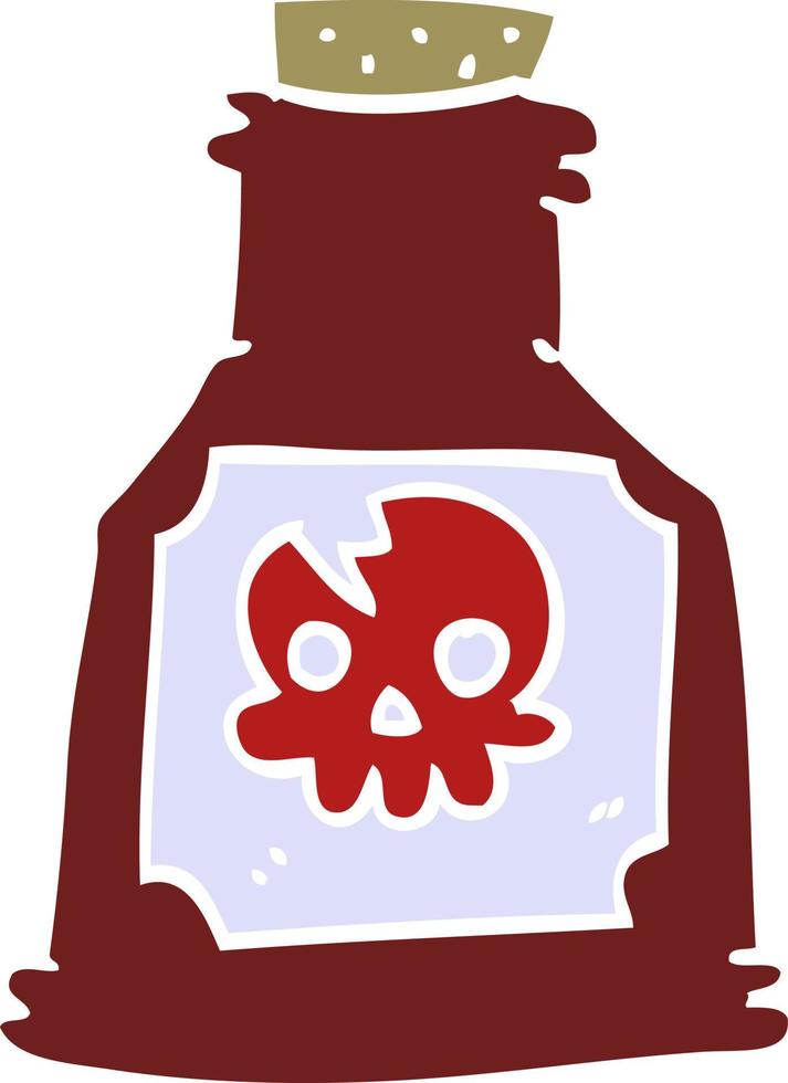 cartoon doodle poison bottle vector