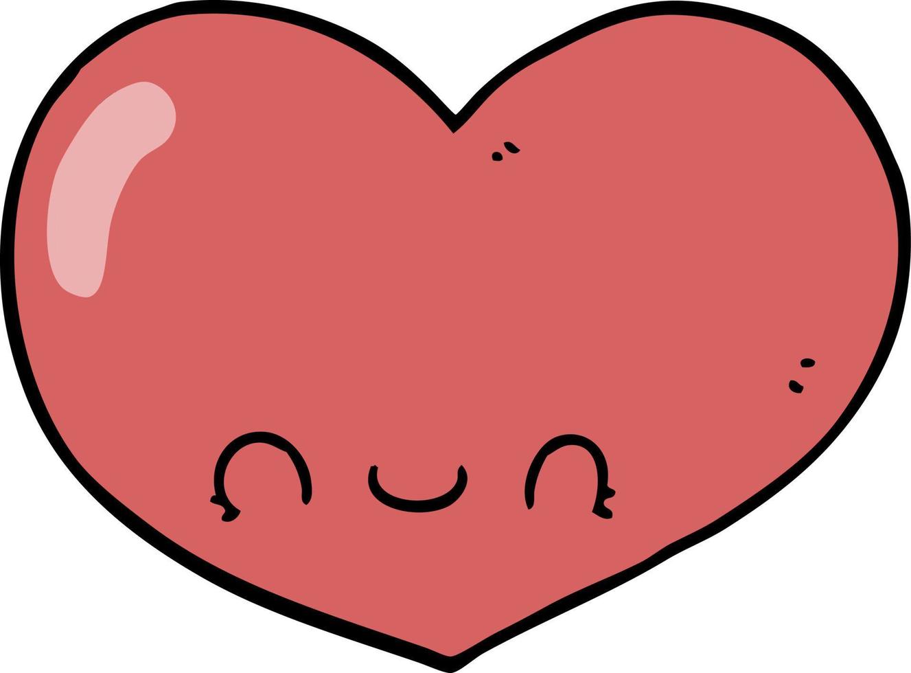 cartoon love heart character vector