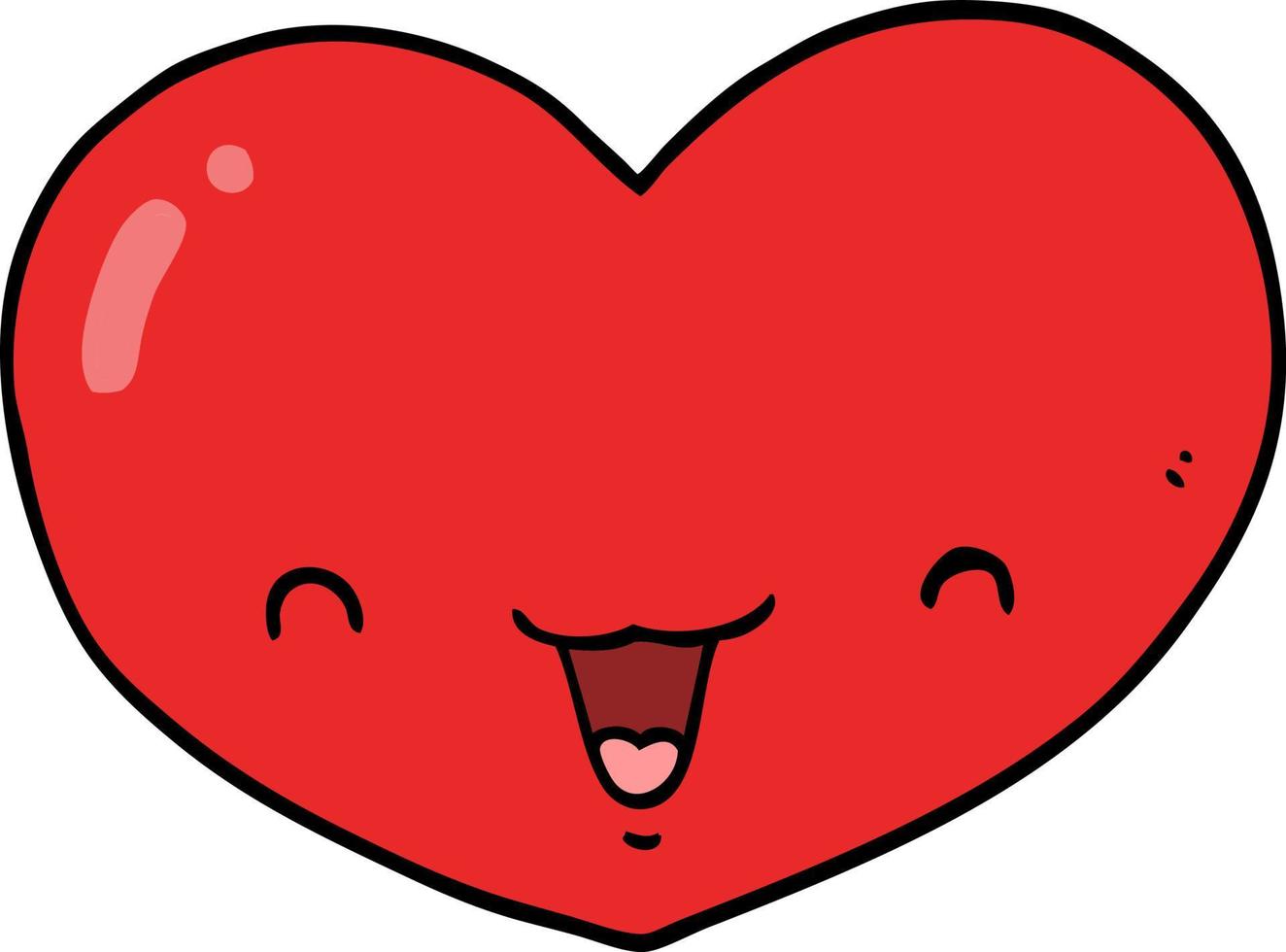 cartoon love heart character vector