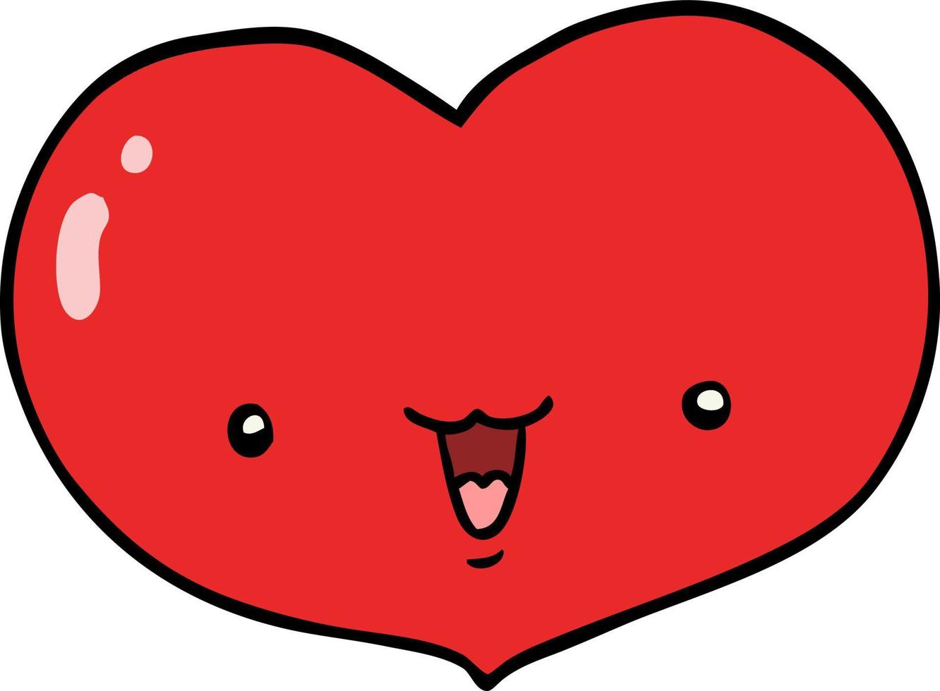 cartoon love heart character vector