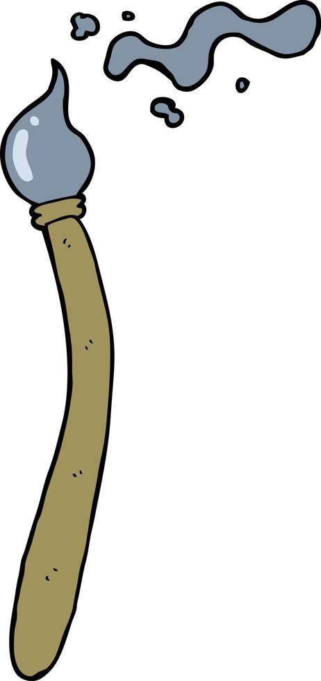 cartoon paint brush vector