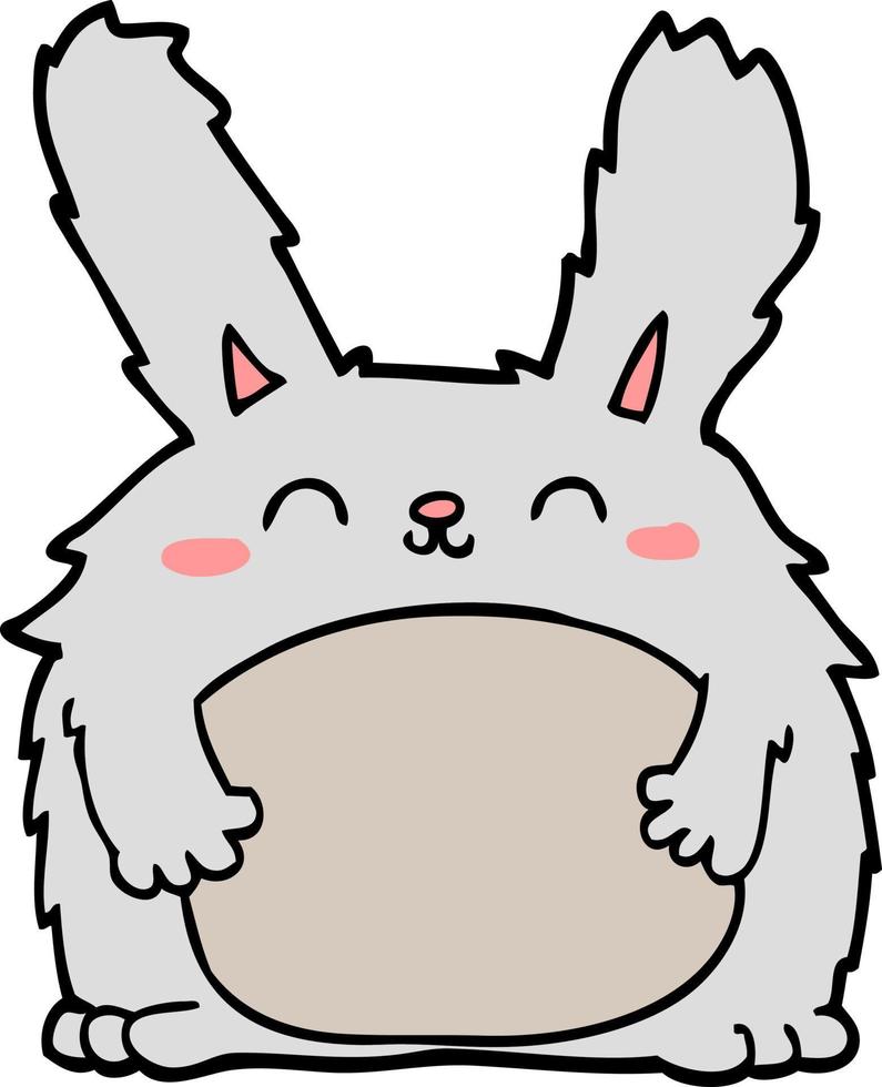 cartoon furry rabbit vector