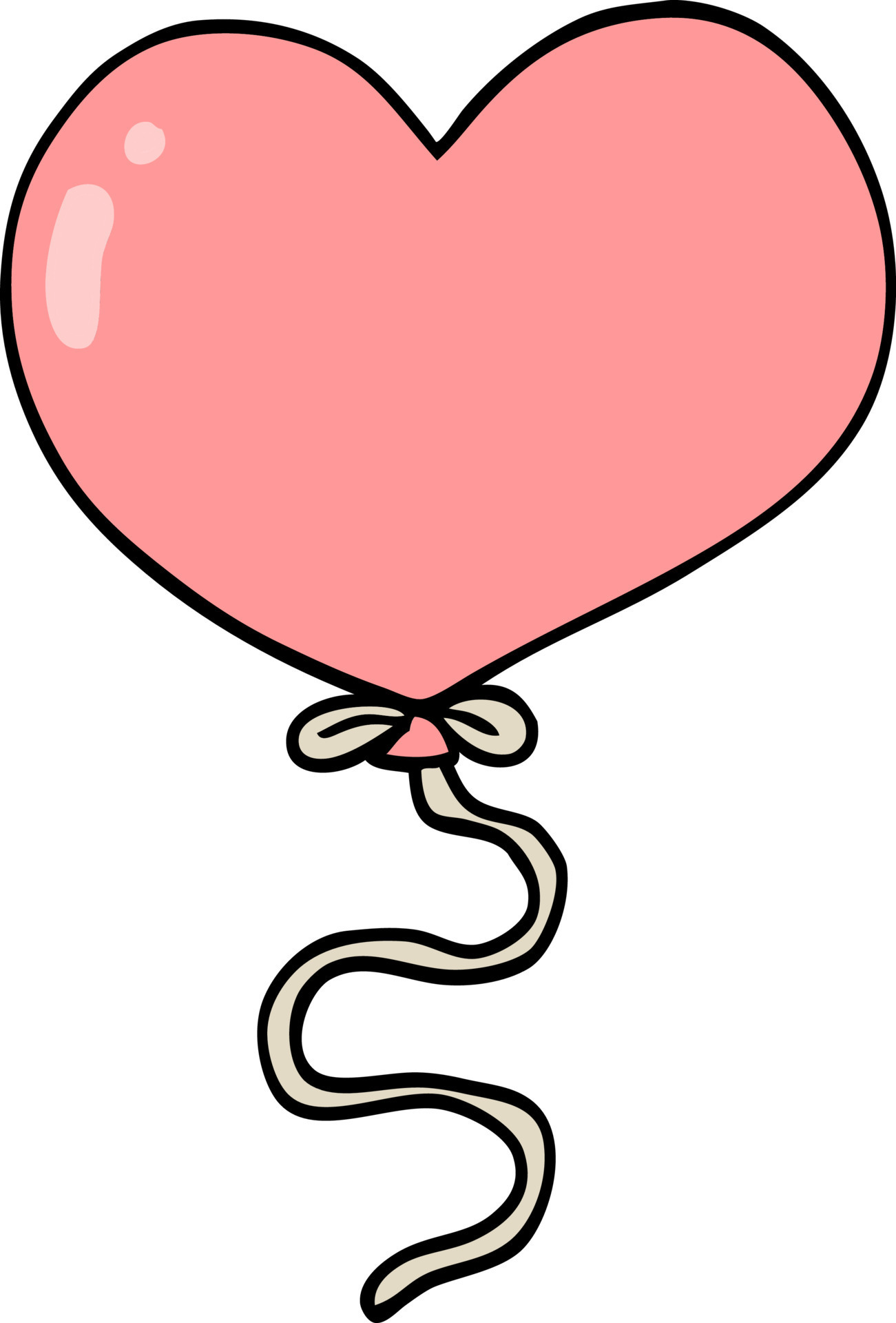 cartoon love heart balloon 12136886 Vector Art at Vecteezy