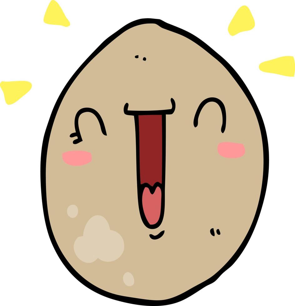 cartoon happy egg vector