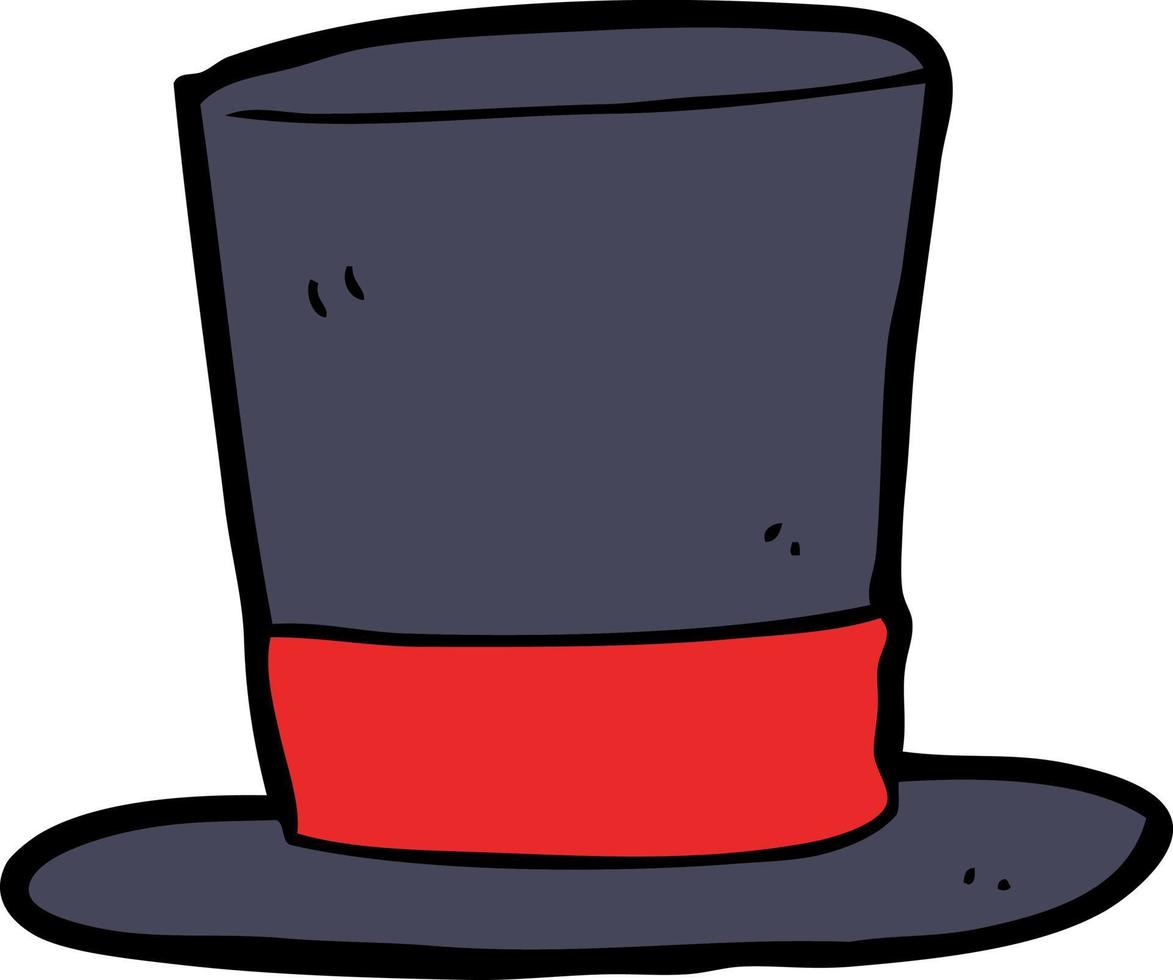 cartoon top hat vector