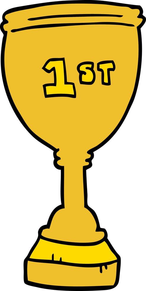 cartoon sports trophy vector