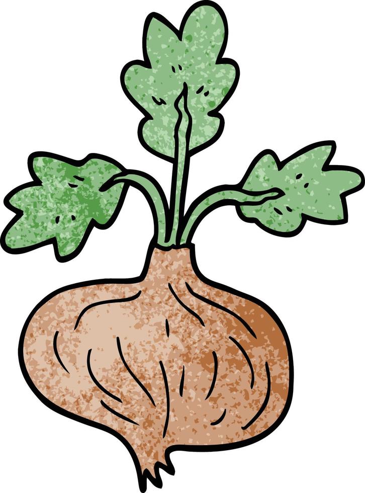 cartoon doodle old onion vector