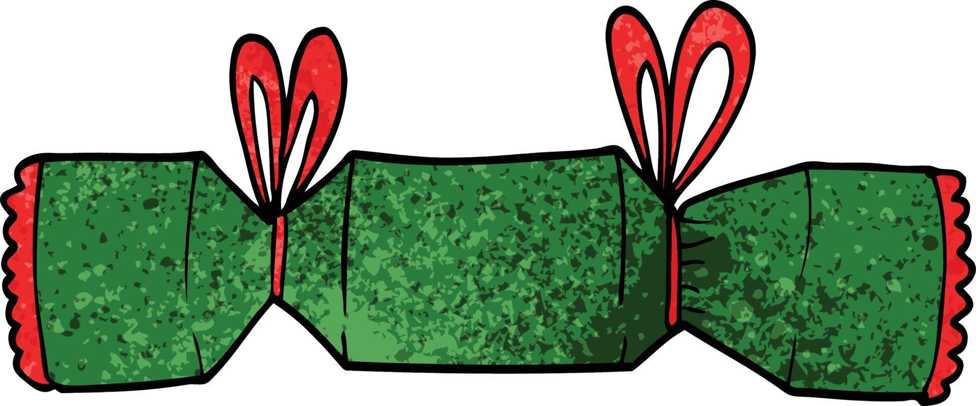cartoon doodle xmas cracker vector