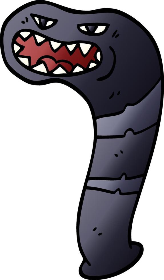 cartoon doodle monster leech vector