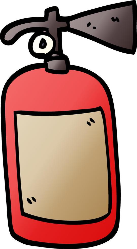 cartoon doodle fire extinguisher vector