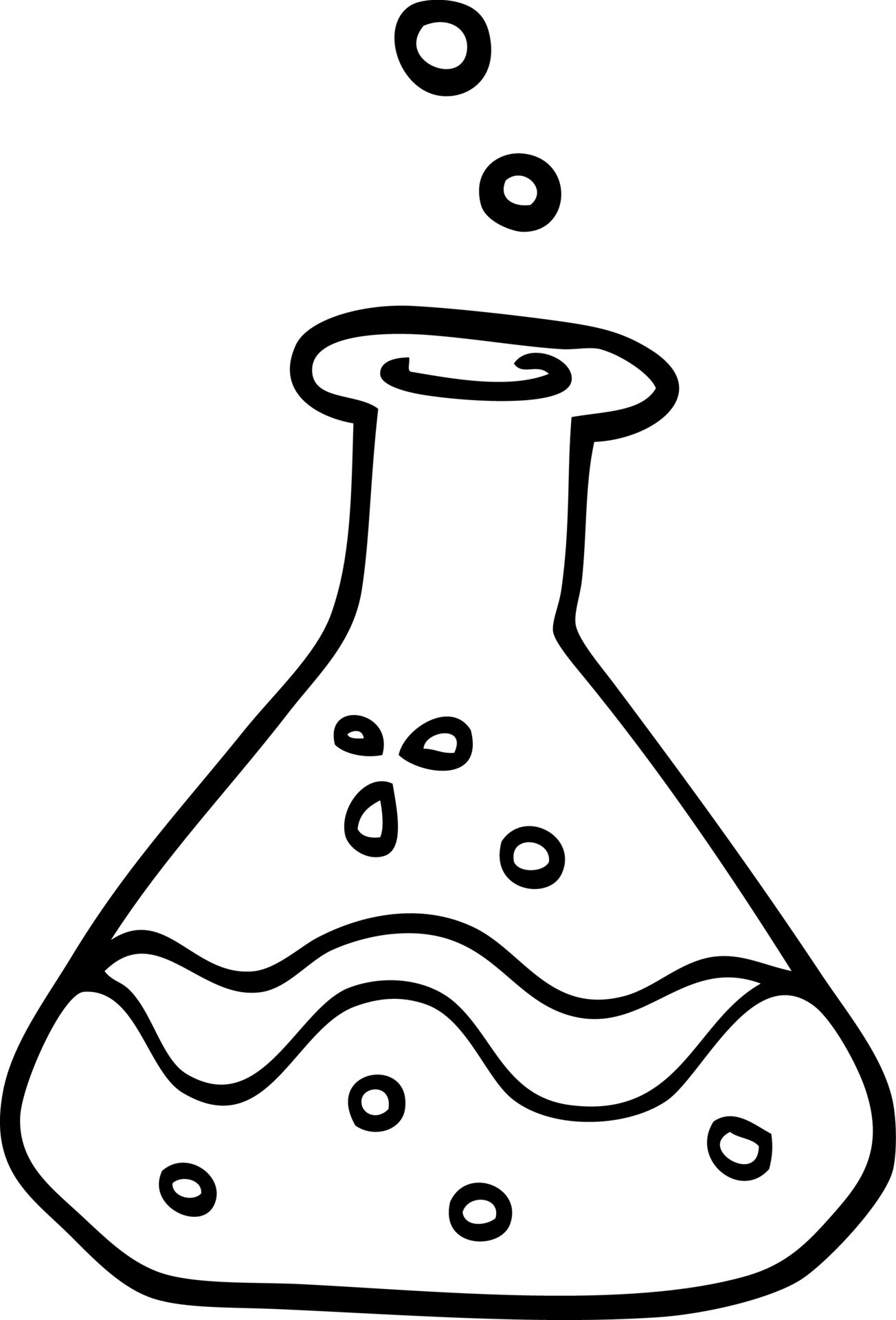 line drawing cartoon science experiment 12137083 Vector Art at Vecteezy
