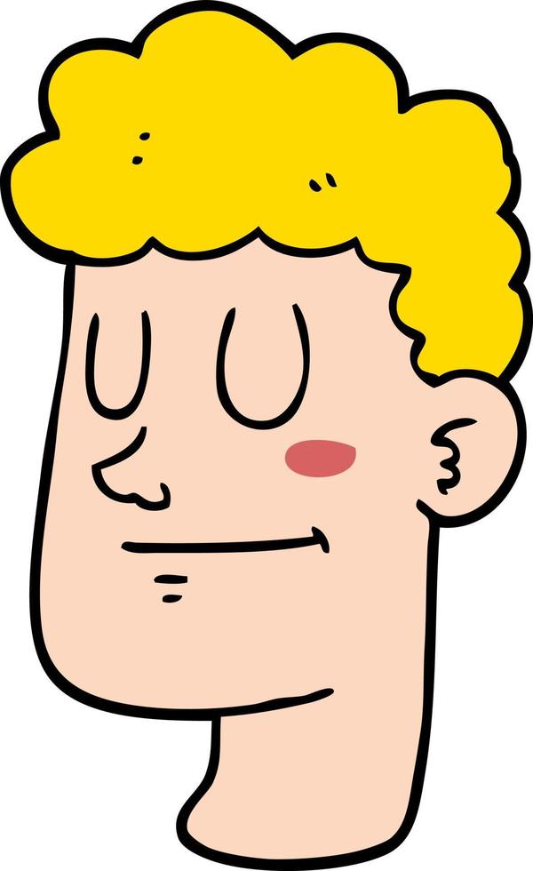 cara masculina de dibujos animados vector