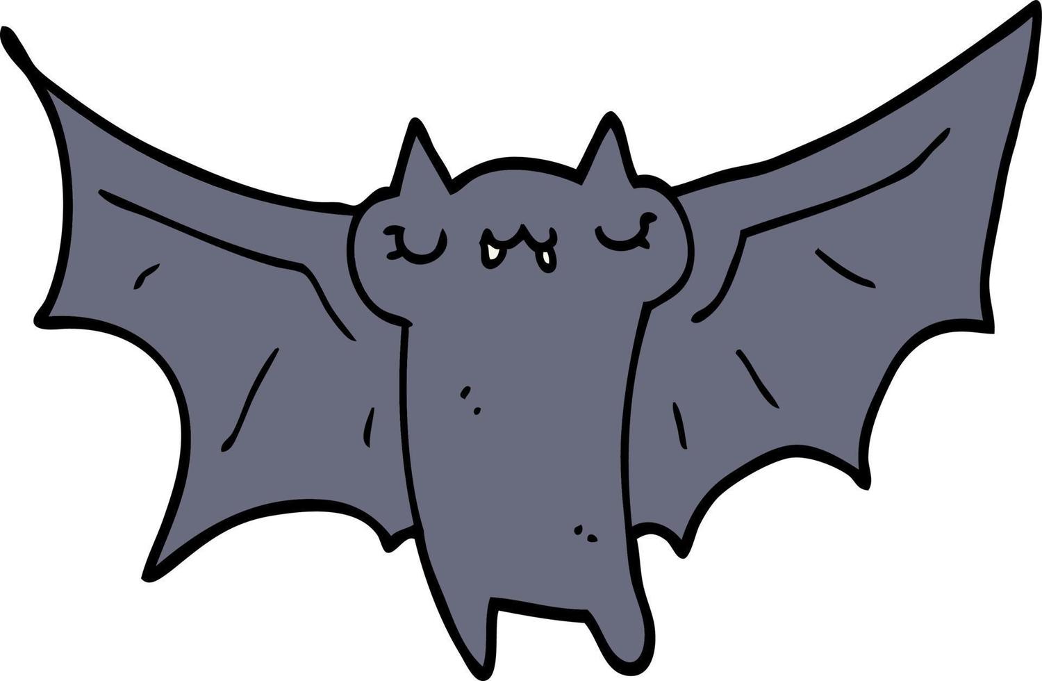cute cartoon halloween bat vector