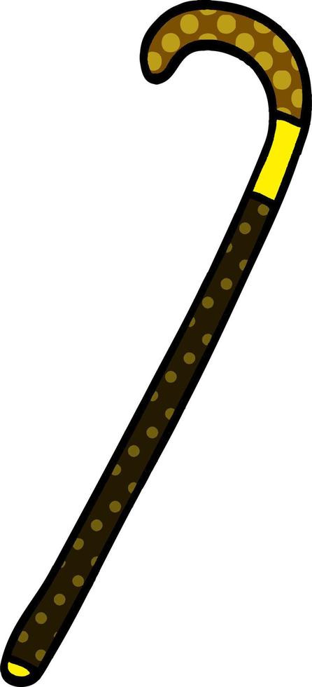 cartoon doodle walking stick vector