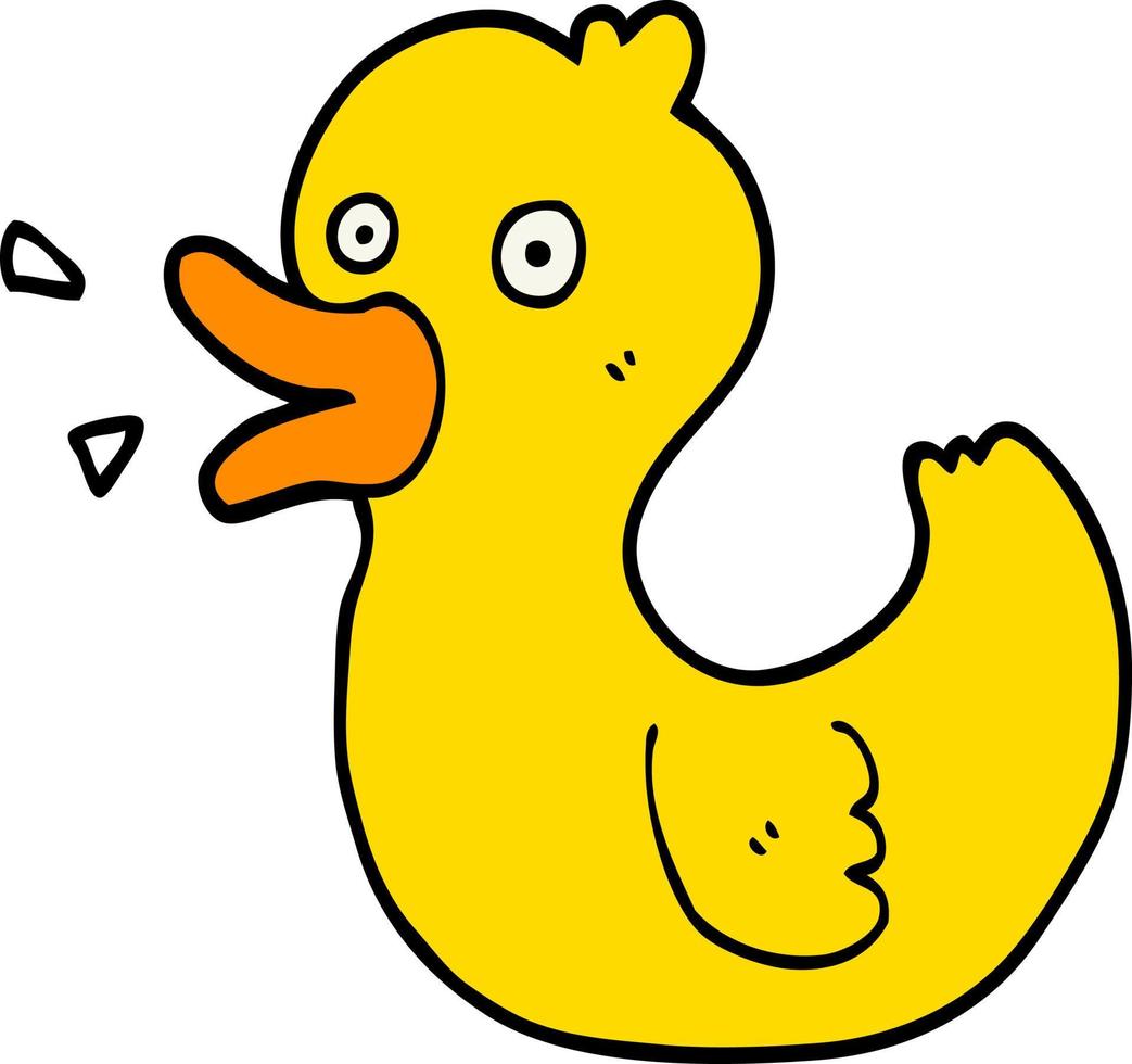 cartoon quacking duck vector