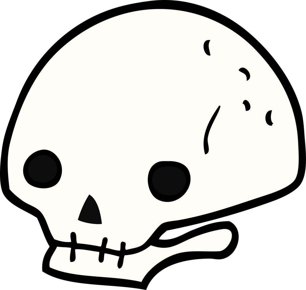 cartoon spooky skull vector