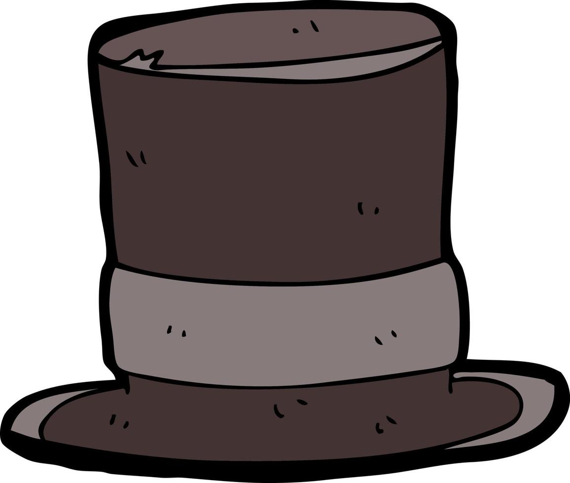 cartoon top hat vector