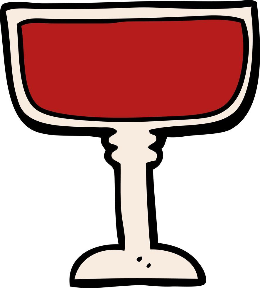 cartoon wine glass vector