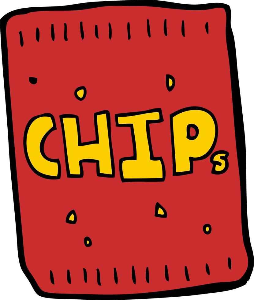 cartoon packet of chips vector