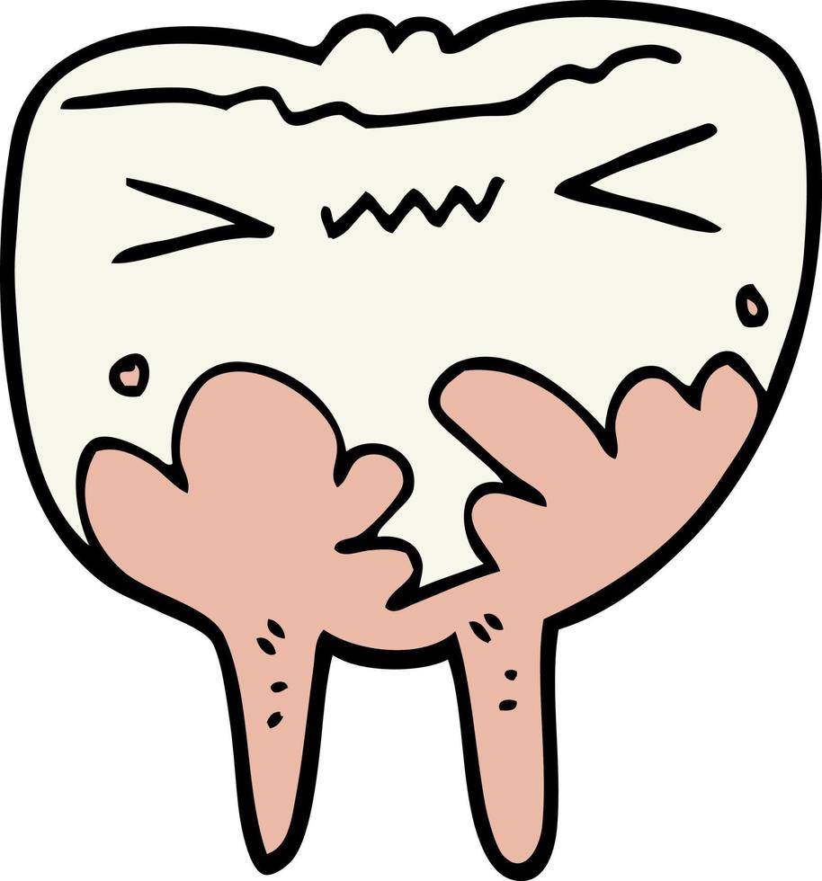 cartoon bad tooth vector