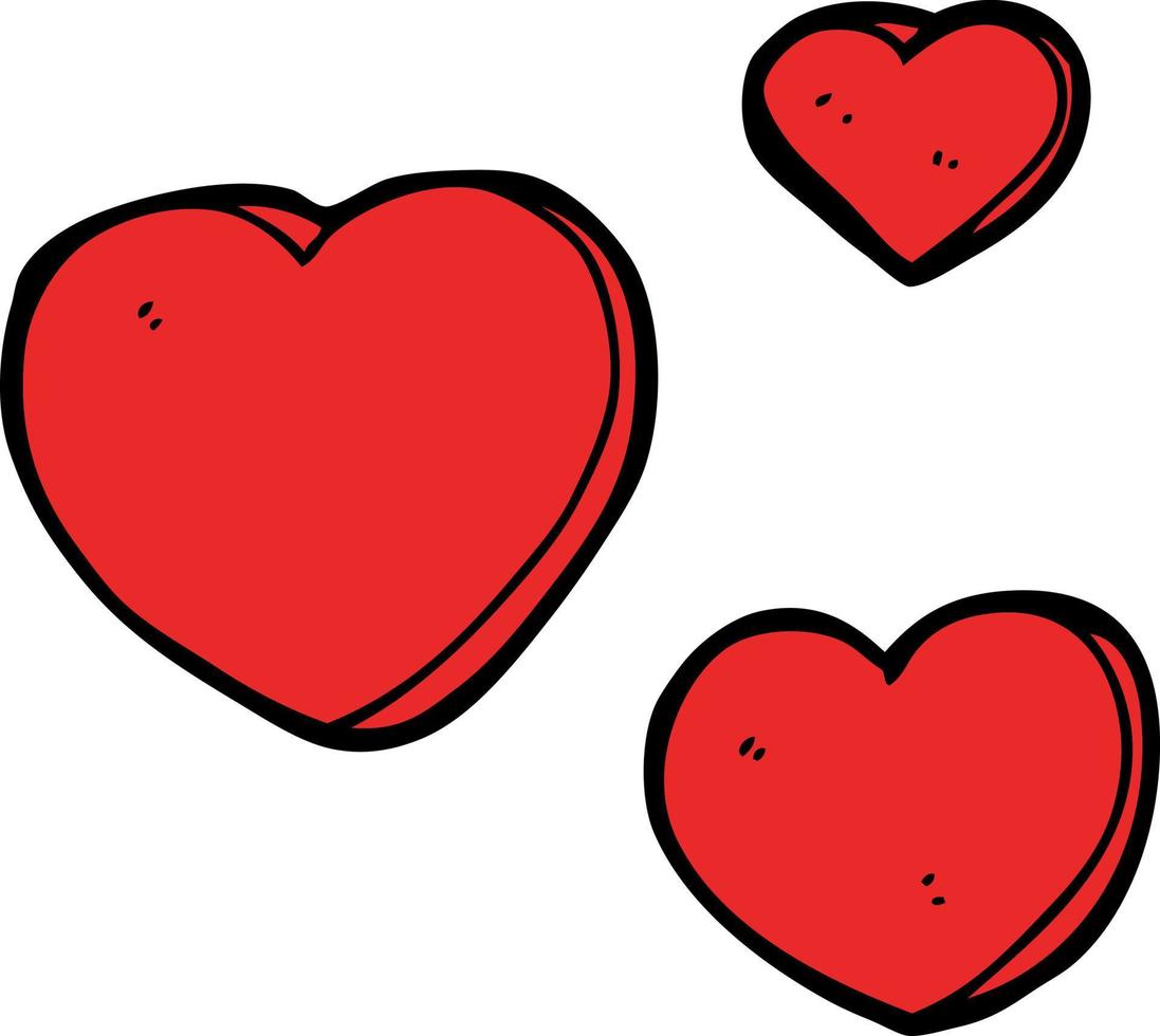 corazones de amor de dibujos animados 12137274 Vector en Vecteezy