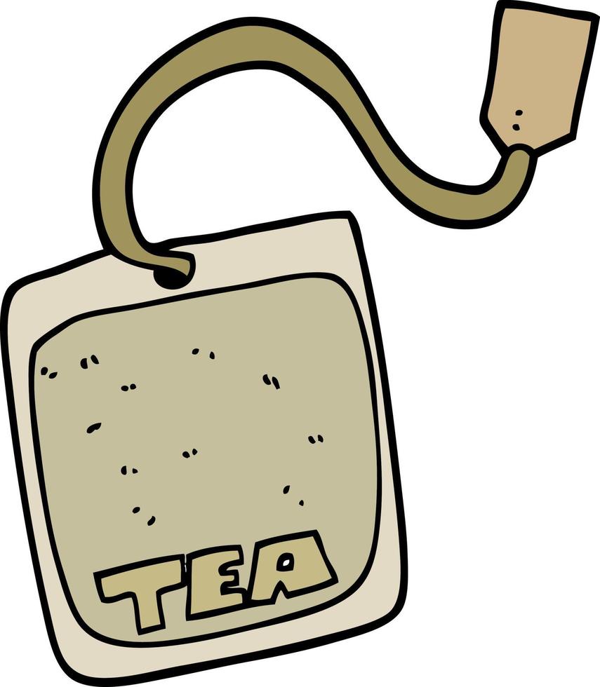 cartoon tea bag vector