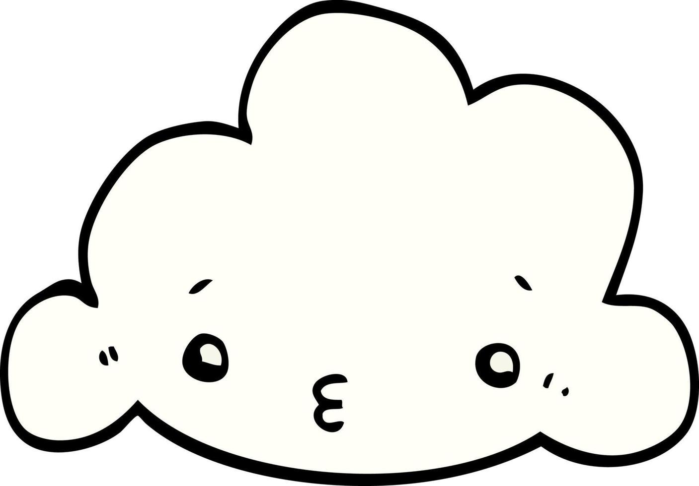 cute cartoon cloud vector