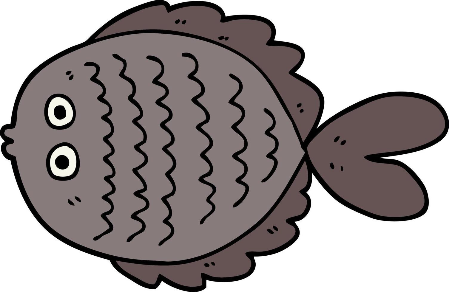 cartoon flat fish vector