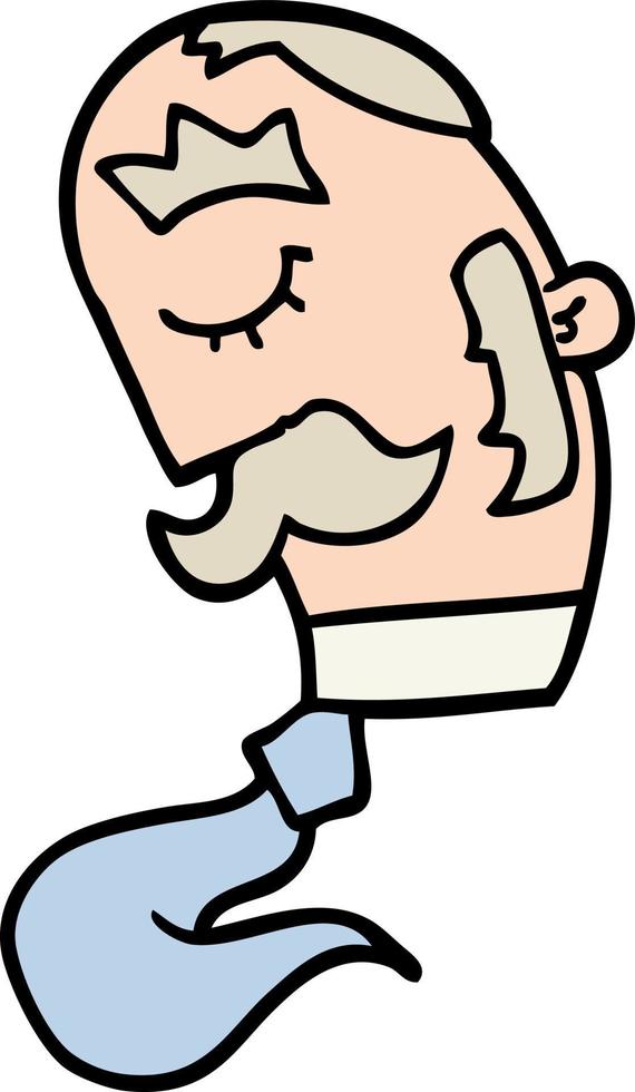 cartoon man with mustache vector