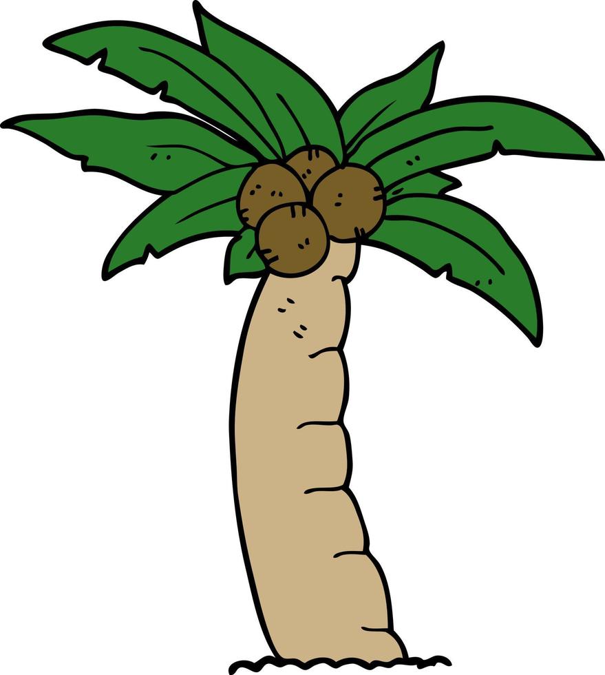 palmera de dibujos animados vector