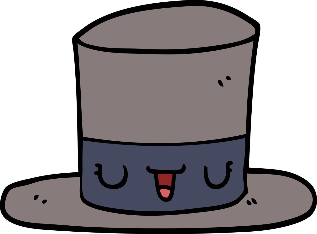 cartoon top hat vector