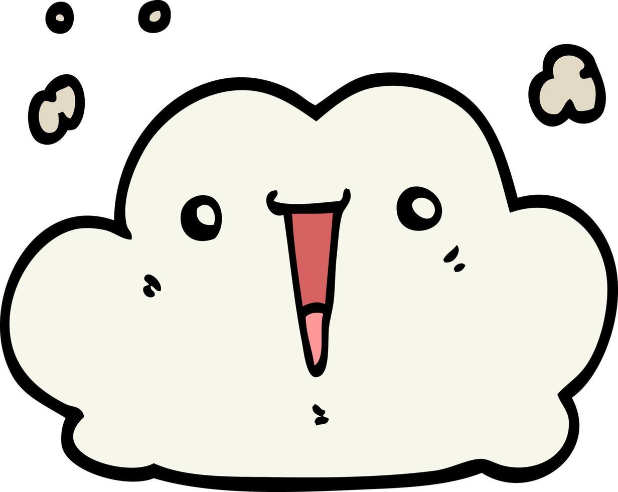 linda nube de dibujos animados vector