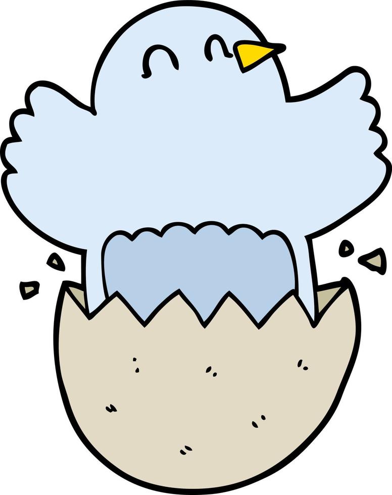 cartoon hatching chicken vector