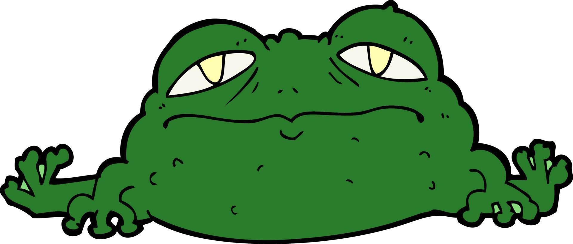 Ugly frog cartoon