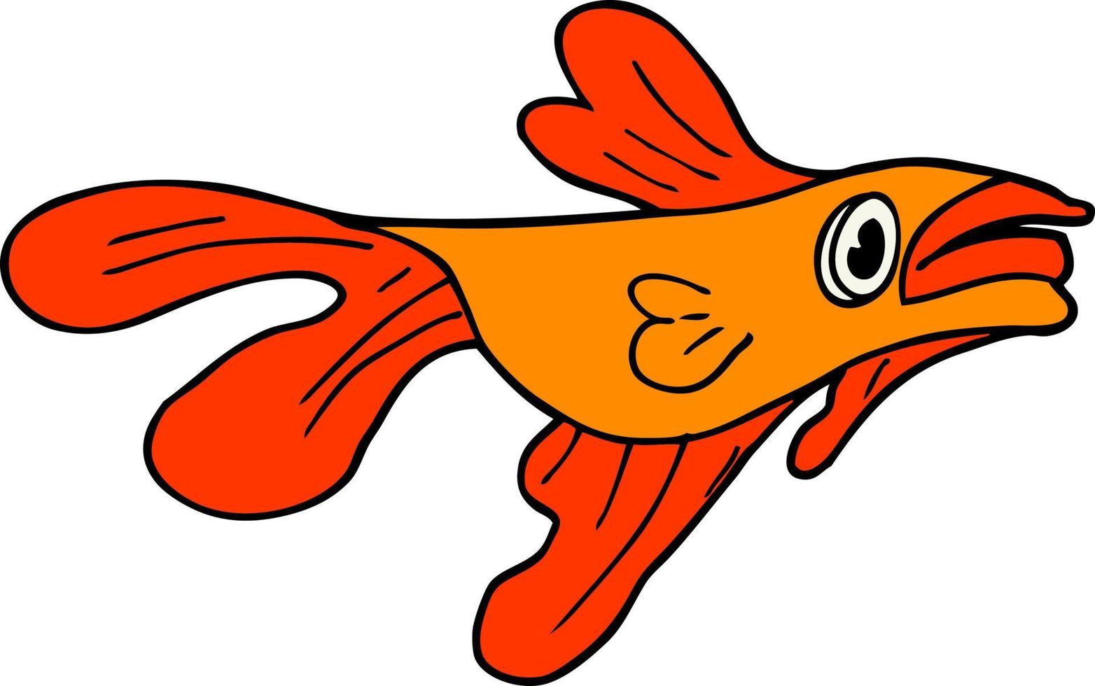 cartoon fighting fish vector