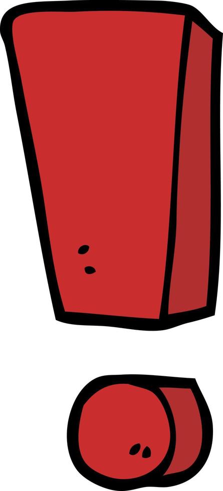 cartoon exclamation mark vector