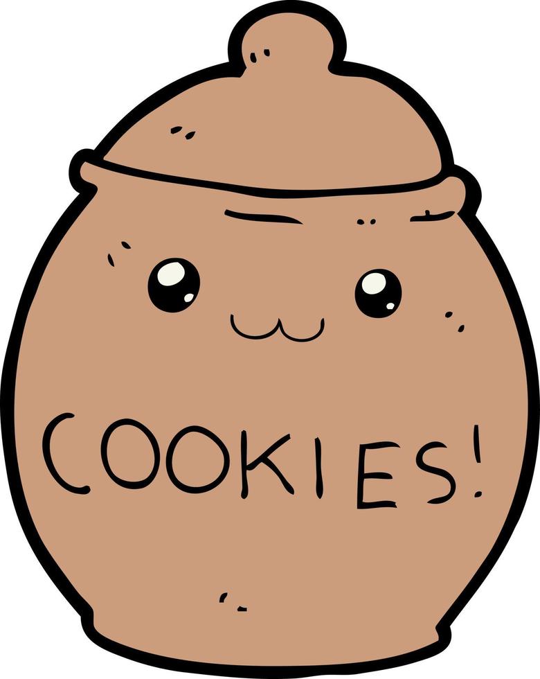 cartoon cookie jar vector