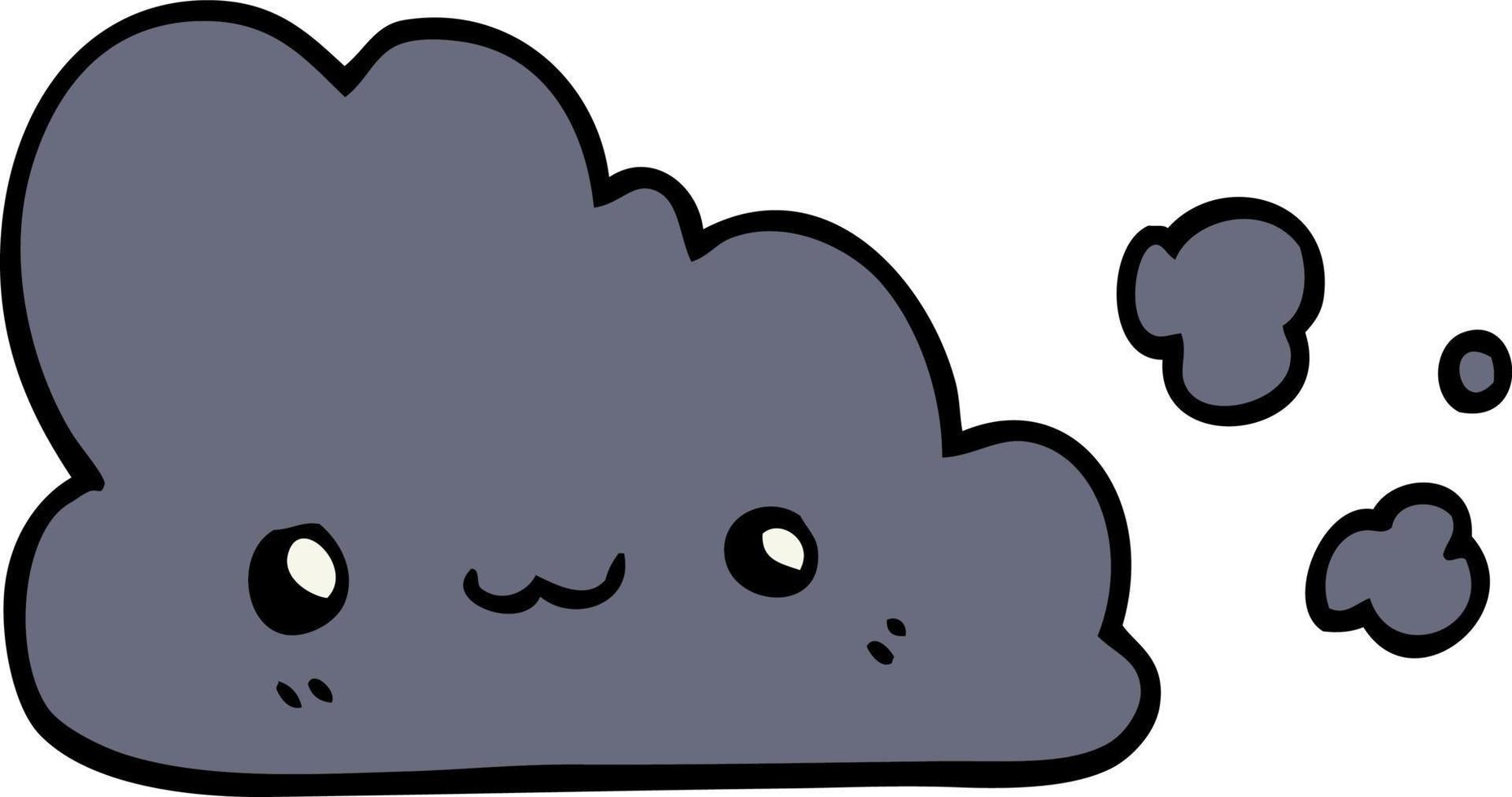 cute cartoon cloud vector