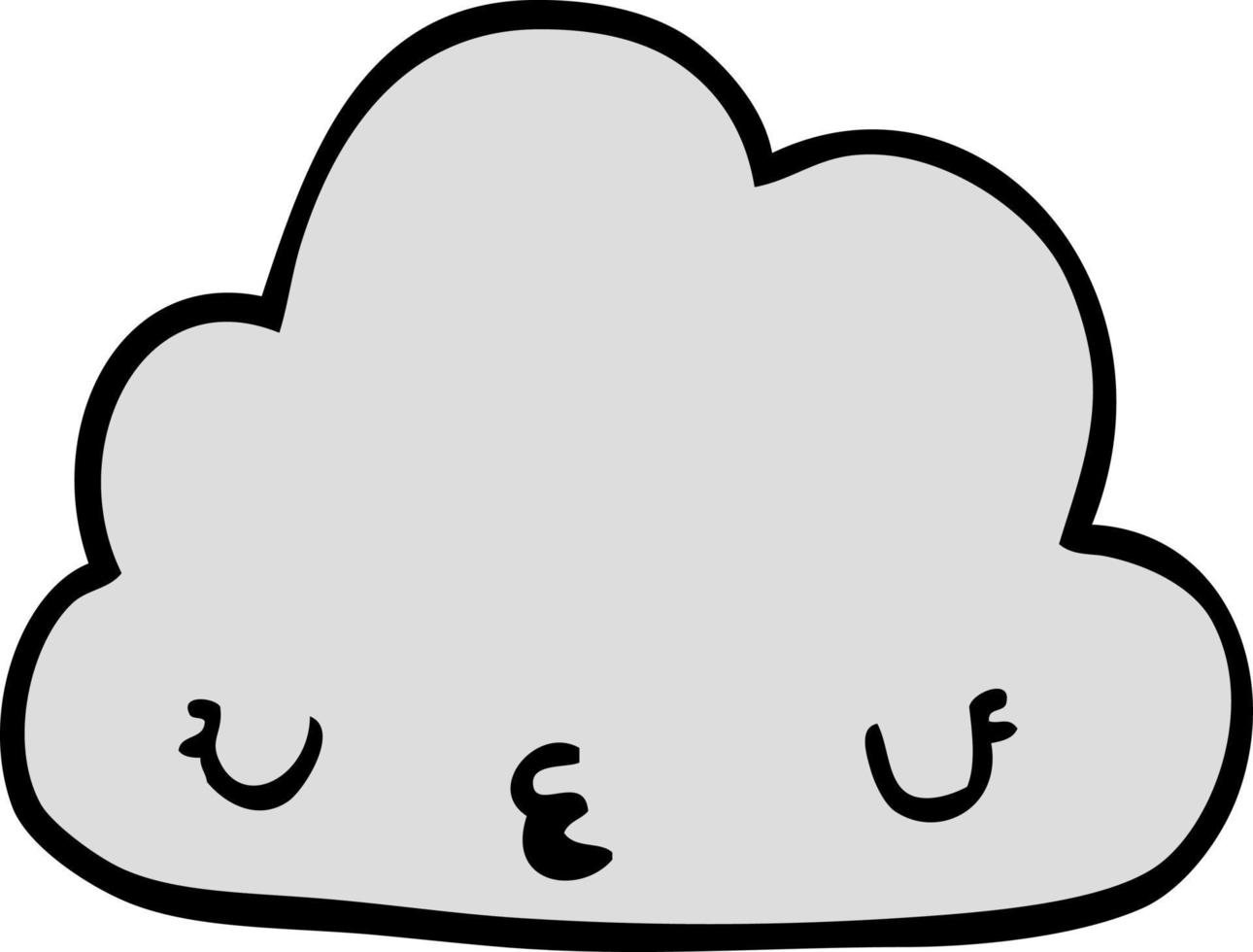 cute cartoon cloud vector