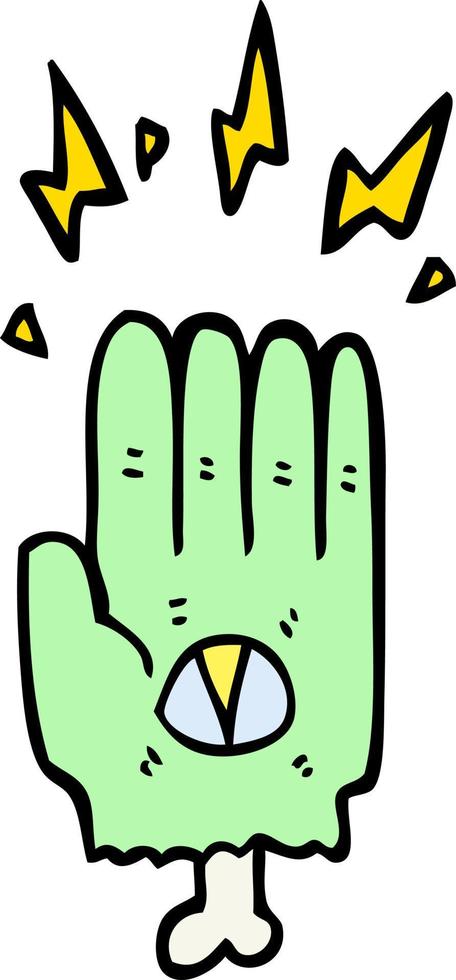 spooky halloween zombie hand vector